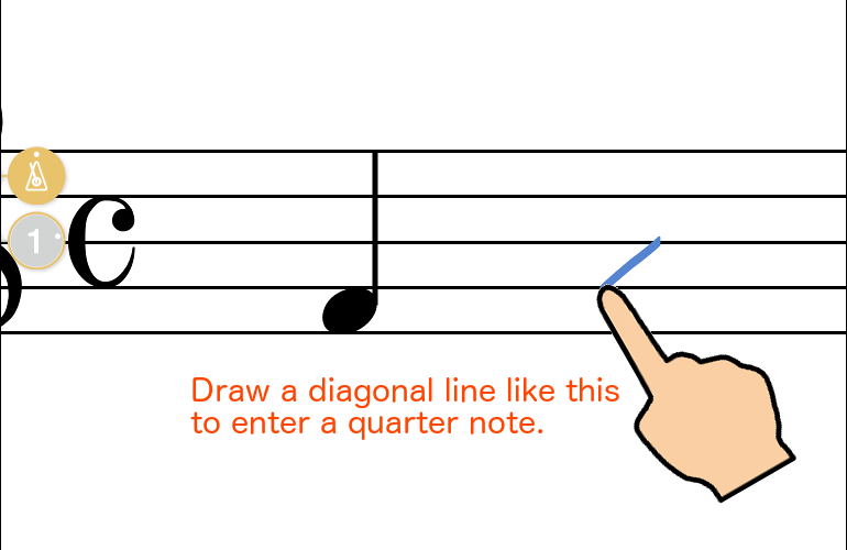 enter a quarter note