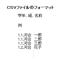 CSVファイルの例